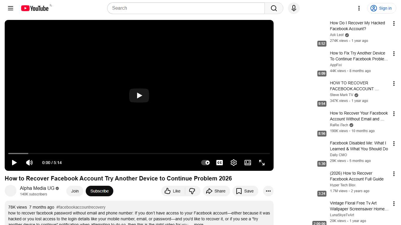 How to Recover Facebook Account Try Another Device to Continue Problem 2026 - YouTube